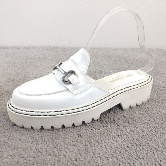 Jon Josef Platform Loafers Womens Size 35 EU White Patent Leather Slip On Spain - Picture 7 of 12